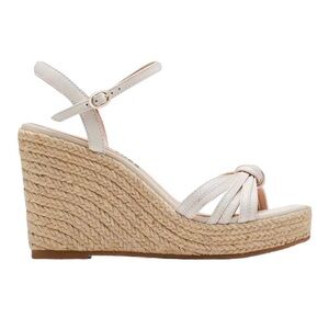 KATE SPADE Tessa Espadrille Platform Wedge in Metallic Napa Size 9.5 NWOB